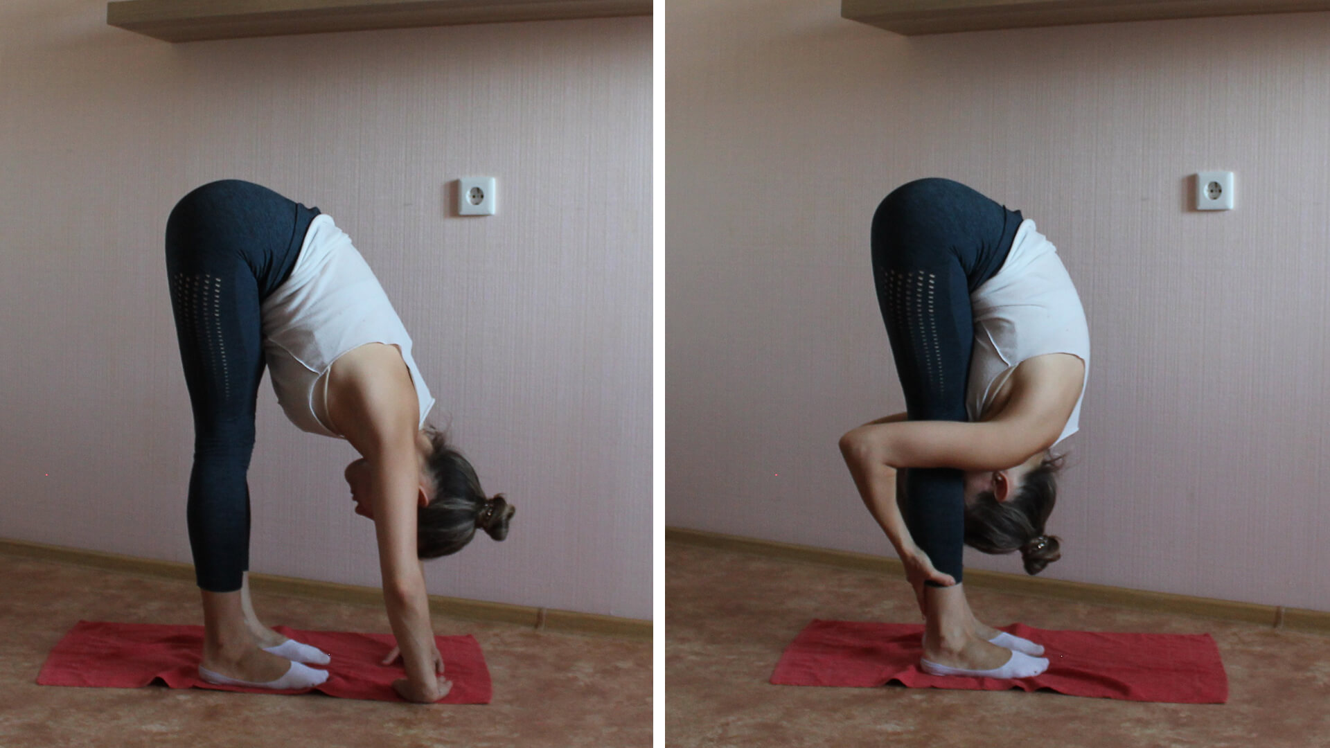 Смотреть онлайн Сибирская балерина разминает мышцы прямо в отеле бесплатно