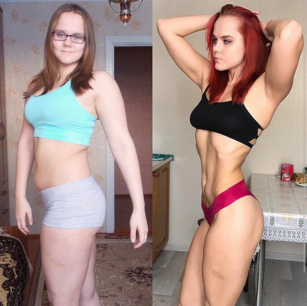 Сушка до и после фото девушки