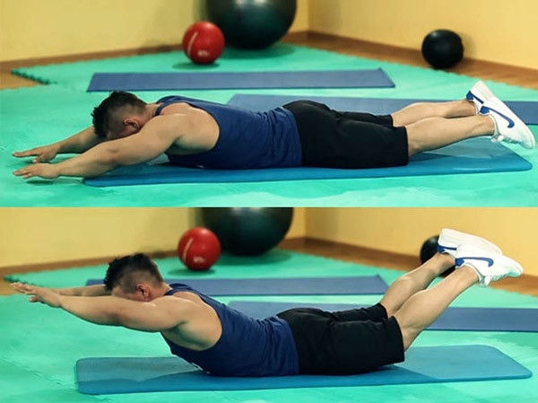 Упражнение супермен для мышц спины