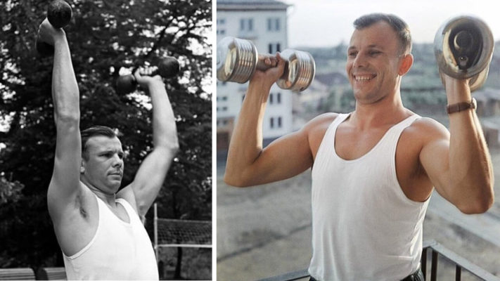 Сколько подтягивался Гагарин: фото.