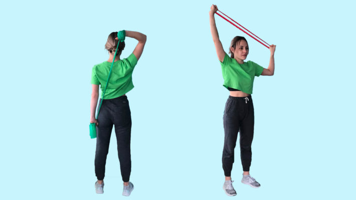 Упражнения с резинкой для рук: фото.