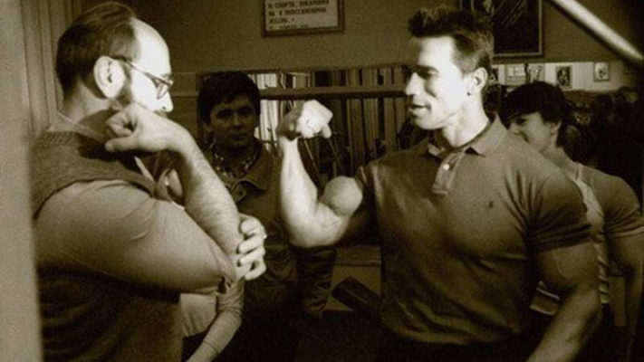 Юрий Власов: фото Арнольдом Шварценеггером.