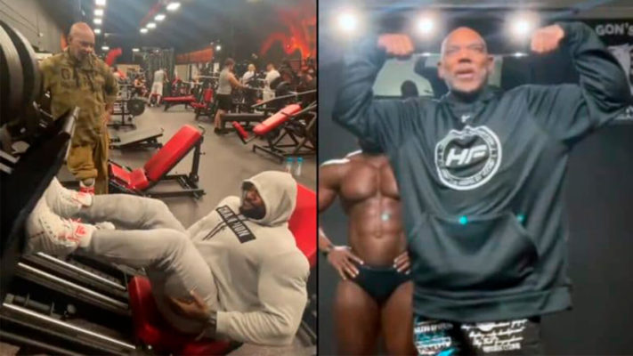 Эндрю Джекед тренирует ноги с Флексом Уилером: фото.