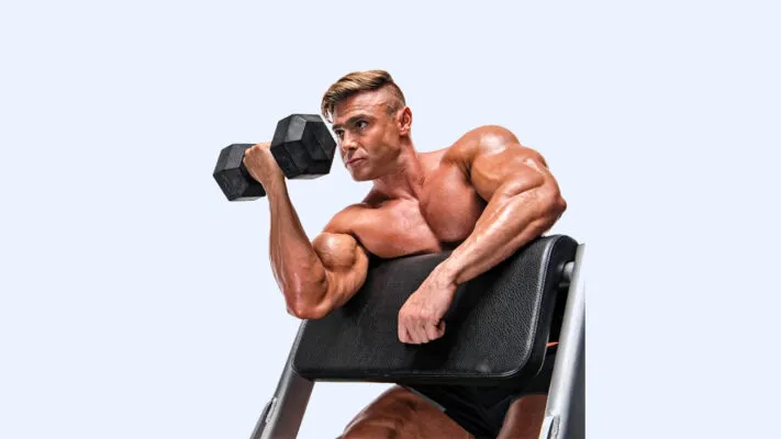 Сгибания рук на скамье Скотта: фото.