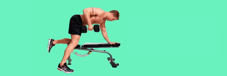 Упражнения на крылья с гантелями: постер.