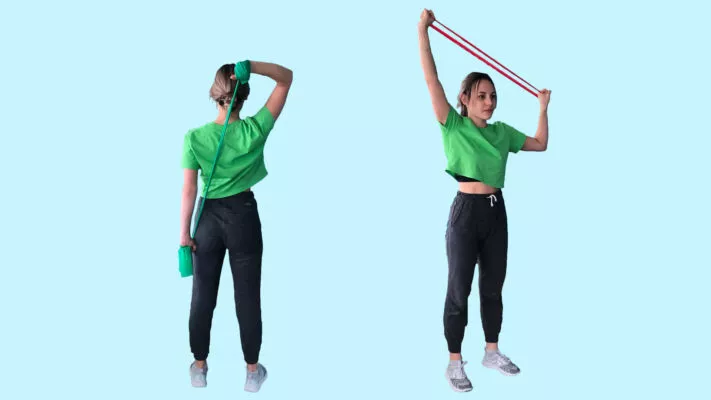 Упражнения с резинкой для рук: фото.