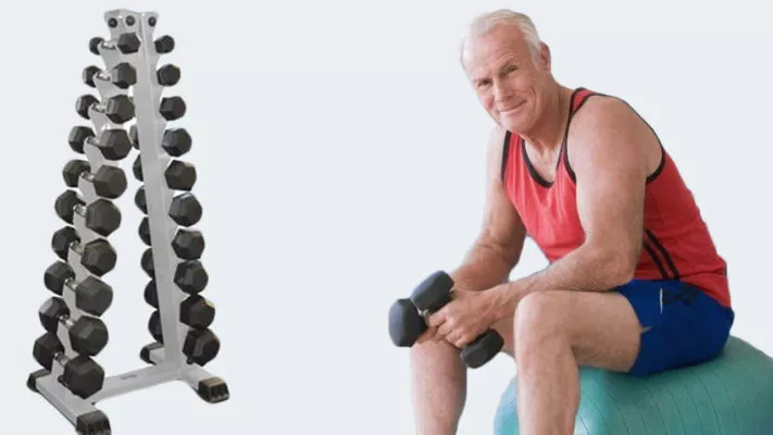 Упражнения с гантелями после 50 лет: фото.