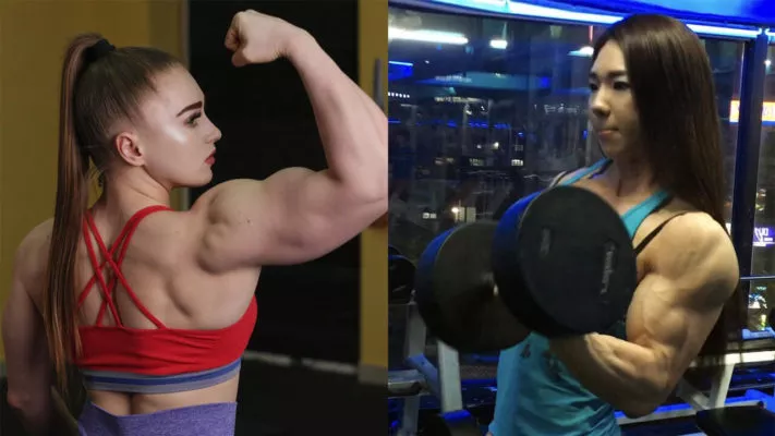 Бодибилдерши с милым лицом: фото.