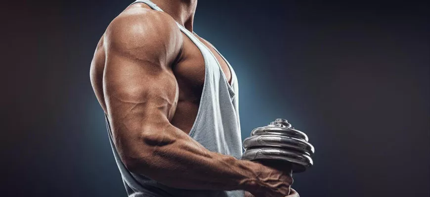 Самый большой объем бицепса: фото.