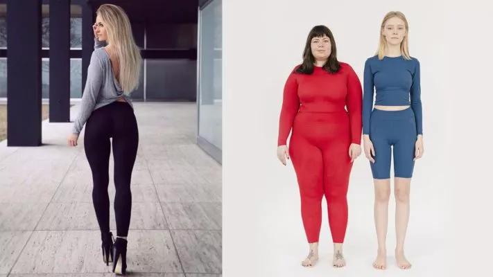 Просвет между бедрами: фото.