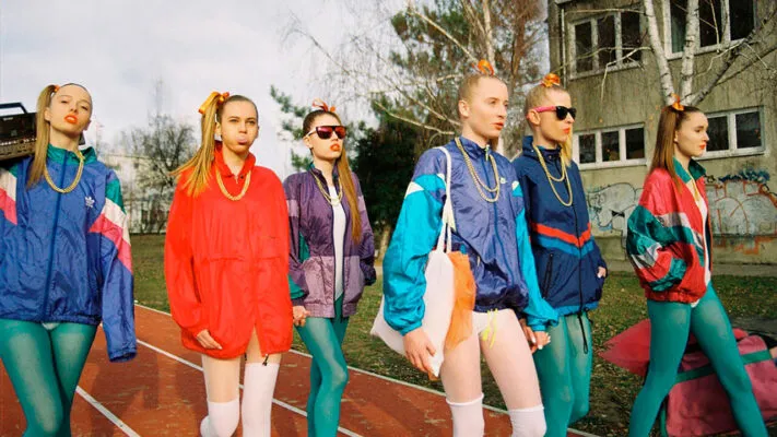 Фото ретро фитнес девушек.